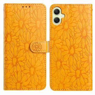 For Samsung Galaxy A05 Daisy Embossed Leather Phone Case(Yellow)