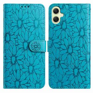For Samsung Galaxy A05 Daisy Embossed Leather Phone Case(Blue)