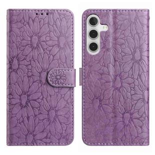 For Samsung Galaxy A04s / A13 5G Daisy Embossed Leather Phone Case(Light Purple)