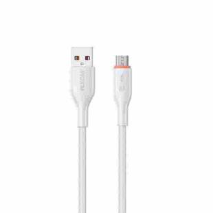WK WDC-91m 12W USB to Micro USB Silicone Data Cable, Length: 1.2m(White)