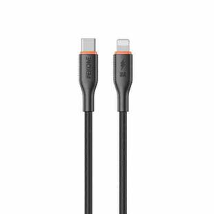 WK WDC-92 PD27W Type-C to 8 Pin Silicone Data Cable, Length: 1.2m(Black)