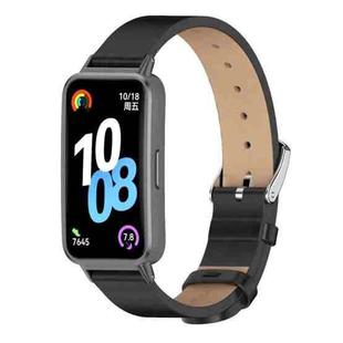 For Huawei Band 10 / 9 / 8 Mijobs Microfiber PU Leather Watch Band(Black)