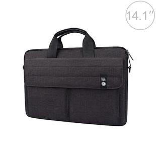 ST08 Handheld Briefcase Carrying Storage Bag without Shoulder Strap for 14.1 inch Laptop(Black)
