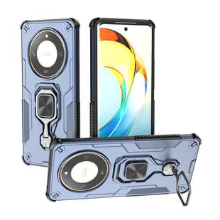For Honor X50 Metal Kickstand TPU Hybrid PC Phone Case(Blue)