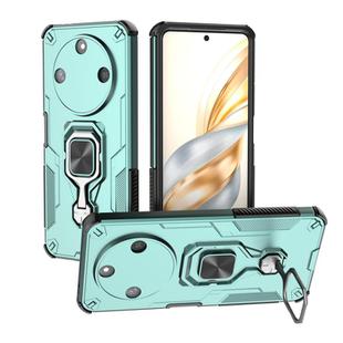 For Honor X60 5G Metal Kickstand TPU Hybrid PC Phone Case(Green)