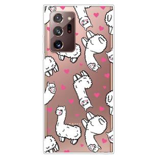 For Samsung Galaxy Note20 Ultra Shockproof Painted Transparent TPU Protective Case(Alpaca)