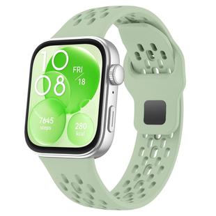 For Huawei Watch Fit 4 Pro / Fit 4 / Fit 3 xDfind Mesh Reverse Buckle Silicone Watch Band(Green)