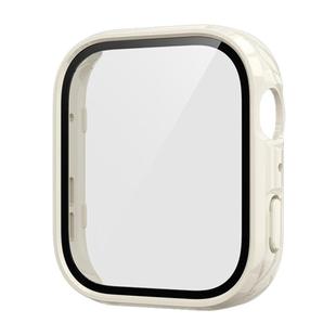 For Huawei Watch Fit 4 Tempered Film Integrated PC Watch Protective Case(Ivory White)
