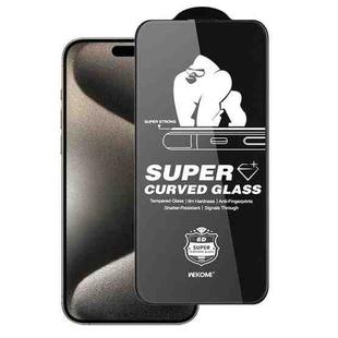 For iPhone 15 Pro Max WK WTP-107 Kings KinKong 0.33mm 6D Curved HD Tempered Glass Film, No Black Frame