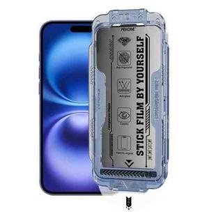 For iPhone 16 Plus / 15 Plus WK WTP-116 Easy Install 6D Curved Ultra-Fine Edge Privacy Tempered Glass Film