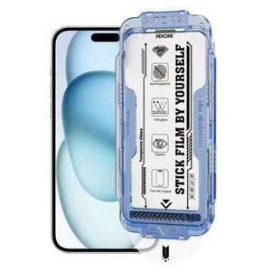 For iPhone 16 / 15 WK WTP-117 Easy Install 6D Curved Ultra-Fine Edge AR Frosted Tempered Glass Film