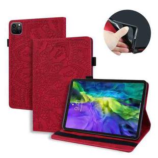 For iPad Air 11 2024 / Air 2022 / 2020 10.9 Calf Texture Embossed Horizontal Flip Leather Case with Holder & Card Slots & Photo Frame(Red)