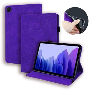 For Samsung Galaxy Tab A7 10.4 (2020) Calf Texture Embossed Horizontal Flip Leather Case with Holder & Card Slots & Photo Frame(Purple)
