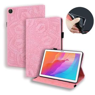 For Huawei Enjoy Tablet 2 Calf Texture Embossed Horizontal Flip Leather Case with Holder & Card Slots & Photo Frame(Pink)