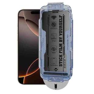 For iPhone 16 Pro Max WK WTP-118 Easy Install 6D Curved Ultra-Fine Edge Frosted Privacy Tempered Glass Film