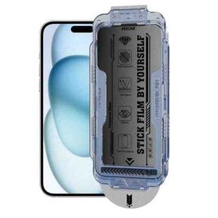 For iPhone 16 / 15 WK WTP-118 Easy Install 6D Curved Ultra-Fine Edge Frosted Privacy Tempered Glass Film
