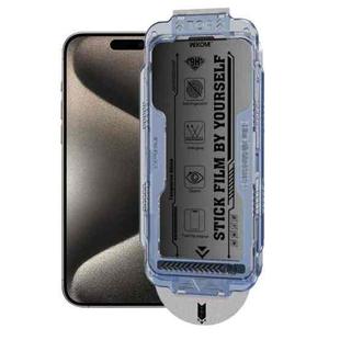 For iPhone 15 Pro Max WK WTP-118 Easy Install 6D Curved Ultra-Fine Edge Frosted Privacy Tempered Glass Film