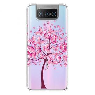 For Asus Zenfone 7 Pro ZS671KS Shockproof Painted Transparent TPU Protective Case(Butterfly Tree)