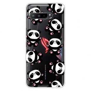 For Asus ROG Phone 3 ZS661KS Shockproof Painted Transparent TPU Protective Case(Hug Bear)