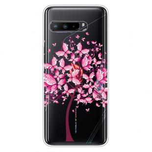 For Asus ROG Phone 3 ZS661KS Shockproof Painted Transparent TPU Protective Case(Butterfly Tree)