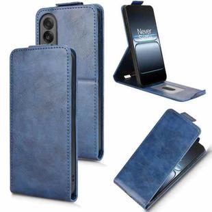 For OnePlus Ace 5 Ultra Magnetic Vertical Flip Leather Phone Case with Buckle(Blue)
