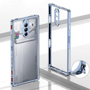 For ZTE nubia RedMagic 8 Pro Metal Frame Heat Dissipation Phone Case with Camera Guard Ring(Blue)