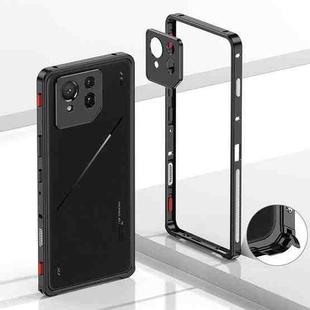 For Asus ROG Phone 9 / 9 Pro Metal Frame Heat Dissipation Phone Case with Camera Guard Ring(Black)