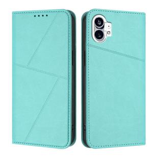 For Nothing Phone 1 Strong Magnetic Frosted Flip Leather Phone Case(Light Blue)