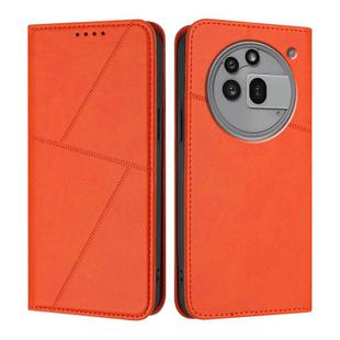 For Nothing Phone 3a Pro Strong Magnetic Frosted Flip Leather Phone Case(Orange)