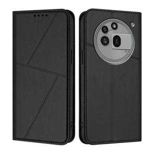 For Nothing Phone 3a Pro Strong Magnetic Frosted Flip Leather Phone Case(Black)