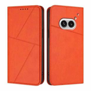 For Nothing Phone 2a Strong Magnetic Frosted Flip Leather Phone Case(Orange)