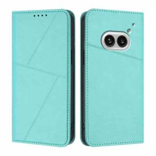 For Nothing Phone 2a Strong Magnetic Frosted Flip Leather Phone Case(Light Blue)