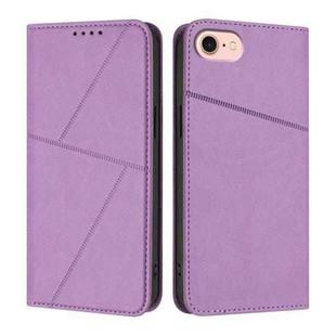 For iPhone 16e Strong Magnetic Frosted Flip Leather Phone Case(Light Purple)