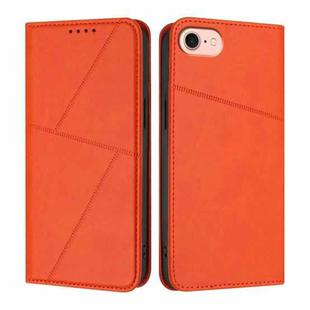For iPhone 16e Strong Magnetic Frosted Flip Leather Phone Case(Orange)