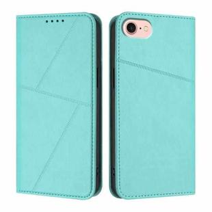 For iPhone 16e Strong Magnetic Frosted Flip Leather Phone Case(Light Blue)