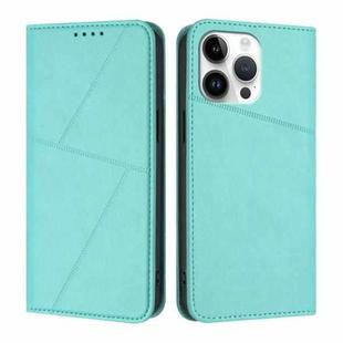 For iPhone 15 Pro Max Strong Magnetic Frosted Flip Leather Phone Case(Light Blue)
