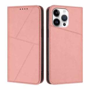 For iPhone 14 Pro Max Strong Magnetic Frosted Flip Leather Phone Case(Pink)