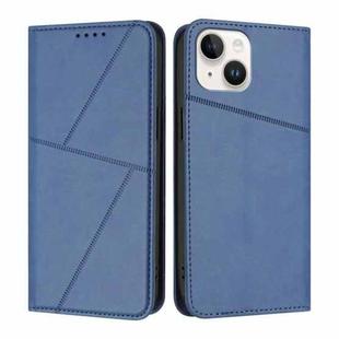 For iPhone 14 Strong Magnetic Frosted Flip Leather Phone Case(Royal Blue)