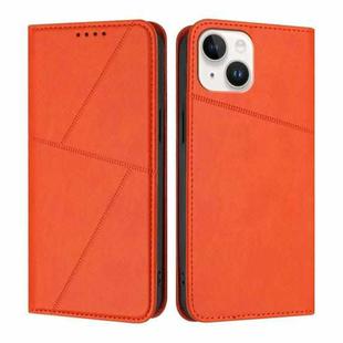 For iPhone 13 mini Strong Magnetic Frosted Flip Leather Phone Case(Orange)