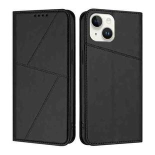 For iPhone 13 mini Strong Magnetic Frosted Flip Leather Phone Case(Black)