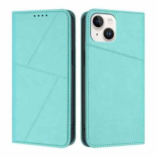 For iPhone 13 mini Strong Magnetic Frosted Flip Leather Phone Case(Light Blue)