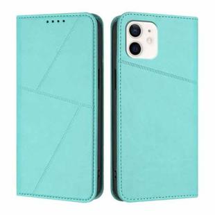 For iPhone 12 mini Strong Magnetic Frosted Flip Leather Phone Case(Light Blue)