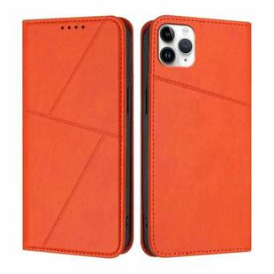 For iPhone 11 Pro Max Strong Magnetic Frosted Flip Leather Phone Case(Orange)