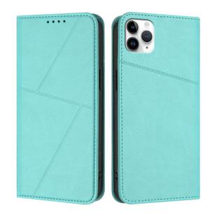 For iPhone 11 Pro Max Strong Magnetic Frosted Flip Leather Phone Case(Light Blue)