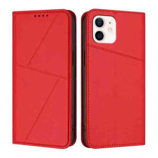For iPhone 11 Strong Magnetic Frosted Flip Leather Phone Case(Red)