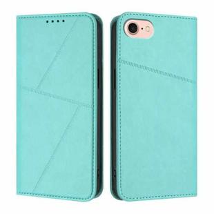 For iPhone SE 2022 / SE 2020 / 8 / 7 Strong Magnetic Frosted Flip Leather Phone Case(Light Blue)