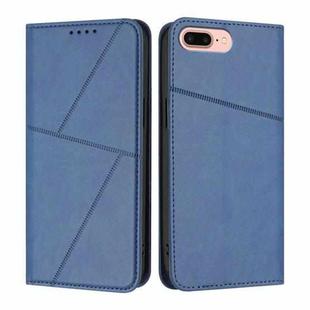 For iPhone 8 Plus / 7 Plus / 6 Plus Strong Magnetic Frosted Flip Leather Phone Case(Royal Blue)
