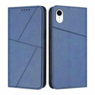For iPhone XR Strong Magnetic Frosted Flip Leather Phone Case(Royal Blue)