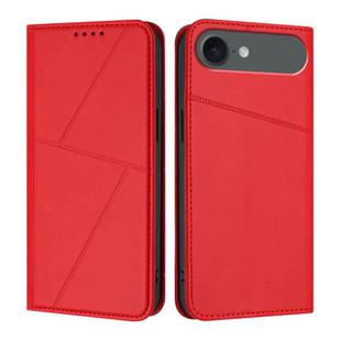 For iPhone 17 Air Strong Magnetic Frosted Flip Leather Phone Case(Red)