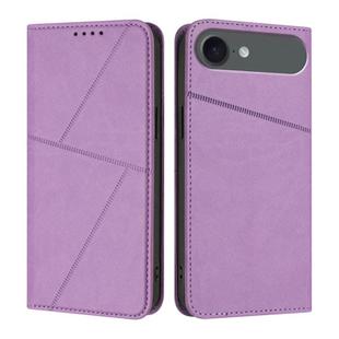 For iPhone 17 Air Strong Magnetic Frosted Flip Leather Phone Case(Light Purple)